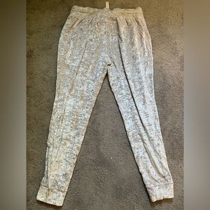 Lululemon White Shiny Joggers
